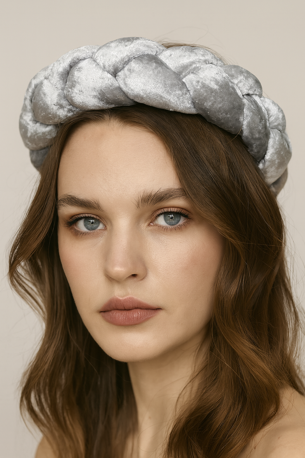 Velvet Braided Headband for women