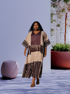 Aso Oke with embroidery dress for women