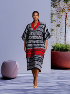 African Print Kaftan Dress for Women | Plus Size Boubou with Pockets