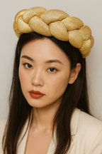 Braided Aso Oke Headband for women